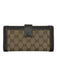 Gucci Brown & Tan Canvas Leather trim Guccissima Multi pocket Bifold Wallets Brown & Tan