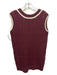 Amanda Uprichard Size M Burgundy Red & White Acrylic Blend Cable Knit Sweater Burgundy Red & White / M