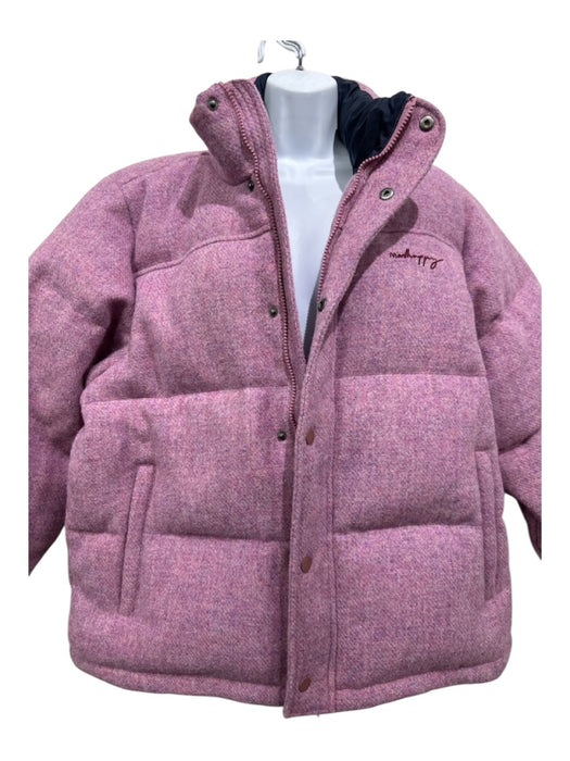 Madhappy Size M Purple Wool Duck Feather Puffer Snap & Zip Long Sleeve Jacket Purple / M