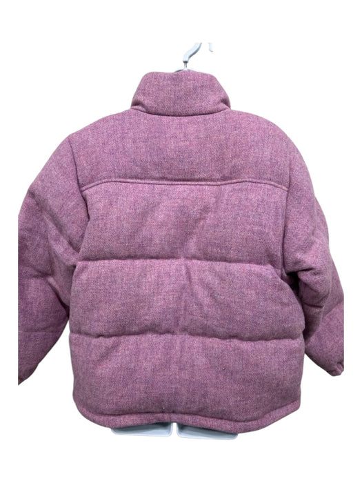 Madhappy Size M Purple Wool Duck Feather Puffer Snap & Zip Long Sleeve Jacket Purple / M