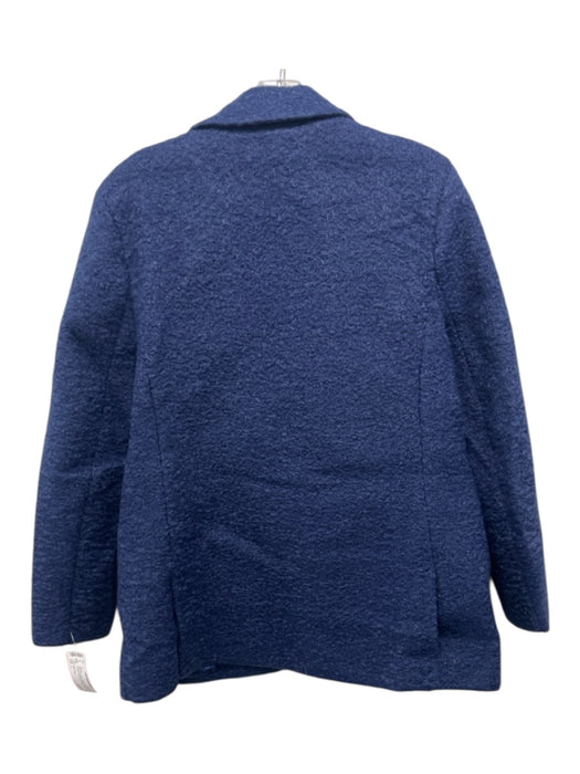 Ellen Tracy Size L Navy Blue Polyester Two Button Pockets Long Sleeve Jacket Navy Blue / L