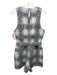 Amanda Uprichard Size L Gray Print Wool Blend SHW Belt Sleeveless Romper Gray Print / L