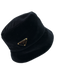 Prada Black Velour GHW Bucket Hat Hat Black / M