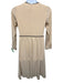 Mikael Aghal Size 10 Beige & Black Polyester & Spandex Long Sleeve Piping Dress Beige & Black / 10