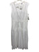 Aspesi Size 46 White Cotton Sleeveless Scoop Neck Tiered Midi Dress White / 46