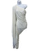 Norma Kamali Size M/38 White Polyester & Spandex One Shoulder Ruched Midi Dress White / M/38