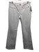 Roberto Cavalli Size 46 White Cotton Denim Zip Fly High Rise Braid Detail Jeans White / 46