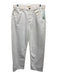 Etica Size 30 White Cotton Denim Button Fly High Rise Wide Leg Jeans White / 30