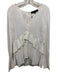 Proenza Schouler Size 10 White Acetate & Viscose Long Sleeve Jacquard V Neck Top White / 10