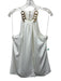 Ramy Brook Size L White & Gold Polyester Satin Sleeveless Metal detail Top White & Gold / L