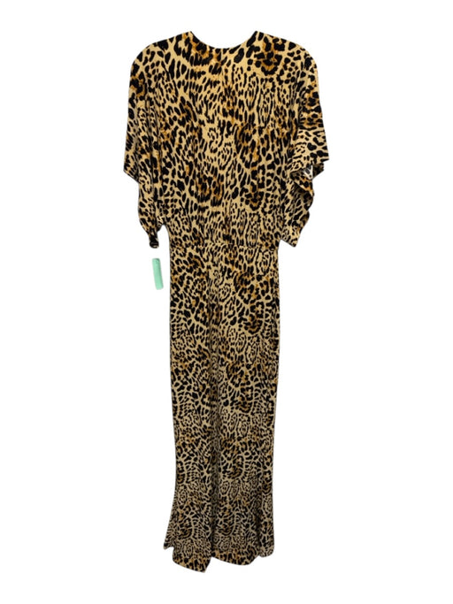 Norma Kamali Size S/36 Beige, Black, Multi Polyester & Spandex Maxi Dress Beige, Black, Multi / S/36