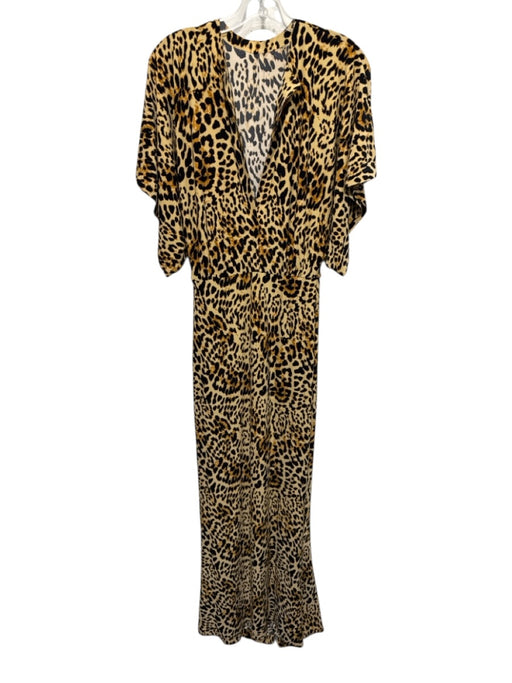 Norma Kamali Size S/36 Beige, Black, Multi Polyester & Spandex Maxi Dress Beige, Black, Multi / S/36