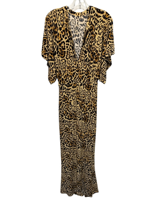 Norma Kamali Size S/36 Beige, Black, Multi Polyester & Spandex Maxi Dress Beige, Black, Multi / S/36