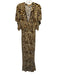 Norma Kamali Size S/36 Beige, Black, Multi Polyester & Spandex Maxi Dress Beige, Black, Multi / S/36