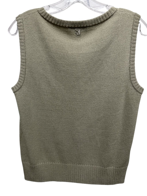 St. John Sport Size M Sage green Wool & Rayon Sleeveless Knit Scoop Neck Top Sage green / M