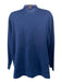 Hermes Size S Navy Blue & Yellow Silk & Cotton 3/4 Sleeve Key 1/4 Button Top Navy Blue & Yellow / S