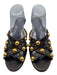 Gucci Shoe Size 40 Dark Brown & Bronze Leather Peep Toe Studs High Heel Sandals Dark Brown & Bronze / 40