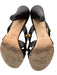 Gucci Shoe Size 40 Dark Brown & Bronze Leather Peep Toe Studs High Heel Sandals Dark Brown & Bronze / 40