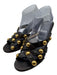Gucci Shoe Size 40 Dark Brown & Bronze Leather Peep Toe Studs High Heel Sandals Dark Brown & Bronze / 40