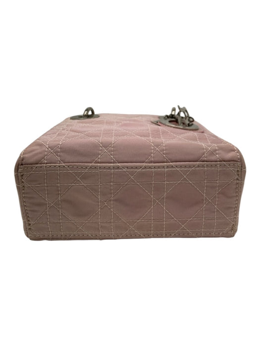 Christian Dior Mauve Pink Nylon Clear Handles Quilted Top Flap Bag Mauve Pink / Mini