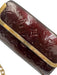 Louis Vuitton Burgundy Red Patent Leather Gold hardware embossed monogram Bag Burgundy Red