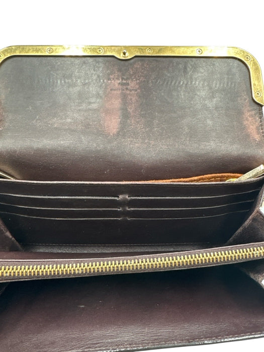 Louis Vuitton Burgundy Red Patent Leather Gold hardware embossed monogram Bag Burgundy Red