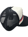 Gucci Navy Blue, Red, White Cotton & Polyamide Floral Embroidered Stripe Hat Navy Blue, Red, White