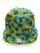 Celine Blue, Green, White Canvas Logo Circle Print Bucket Hat Blue, Green, White / M