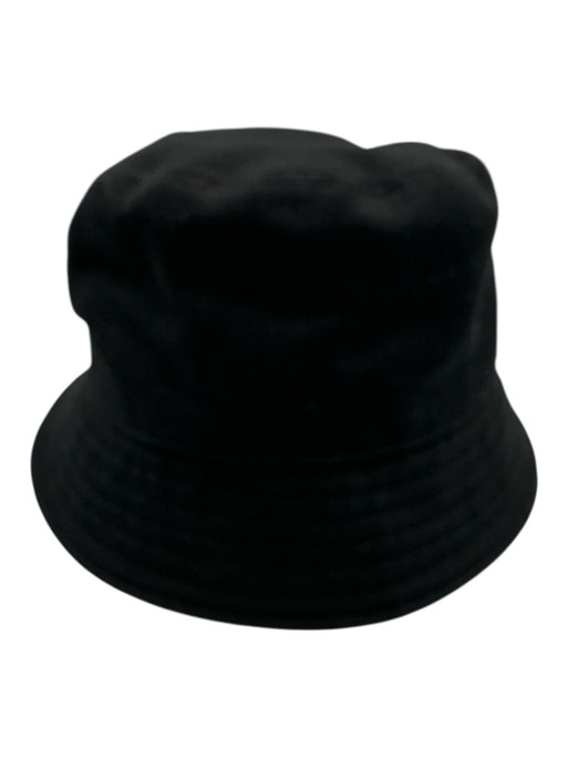 Prada Black Cotton Logo Bucket Hat Black / M