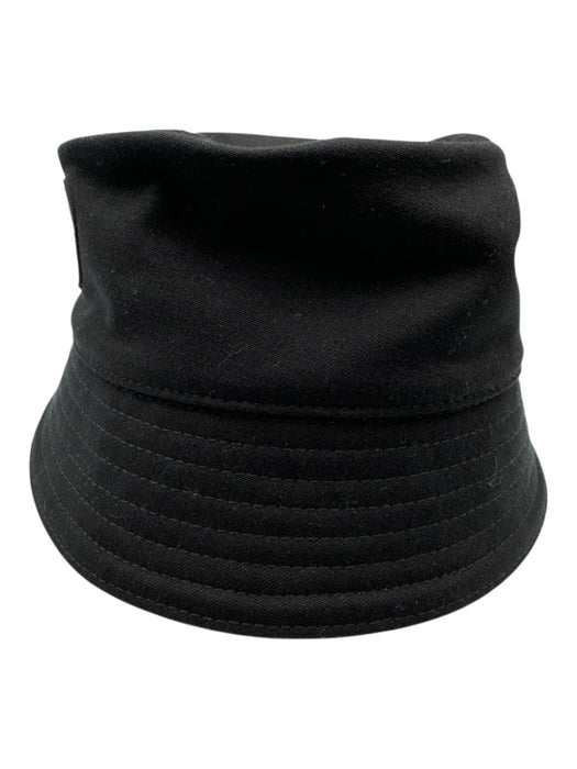 Valentino Black Cotton Embroidered Logo Bucket Hat Black / 58