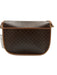 Celine Brown Coated Canvas Magnetic  Flap Triomphe Shoulder Strap Saddle Bag Brown / S