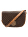 Celine Brown Coated Canvas Magnetic  Flap Triomphe Shoulder Strap Saddle Bag Brown / S