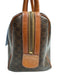 Celine Cognac & Brown Coated Canvas Top Handle Triomphe Brass Hardware Bag Cognac & Brown / S
