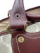 Celine Beige & Brown Leather & Canvas Top Handles Brass Hardware hand bag Bag Beige & Brown / S
