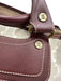 Celine Beige & Brown Leather & Canvas Top Handles Brass Hardware hand bag Bag Beige & Brown / S
