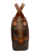 Celine Cognac & Brown Coated Canvas Top Handles Brass Hardware Zip Top Bag Cognac & Brown / S