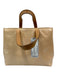 Louis Vuitton Cream & Brown Patent Leather Top Handles Open Top Monogram Bag Cream & Brown / XS
