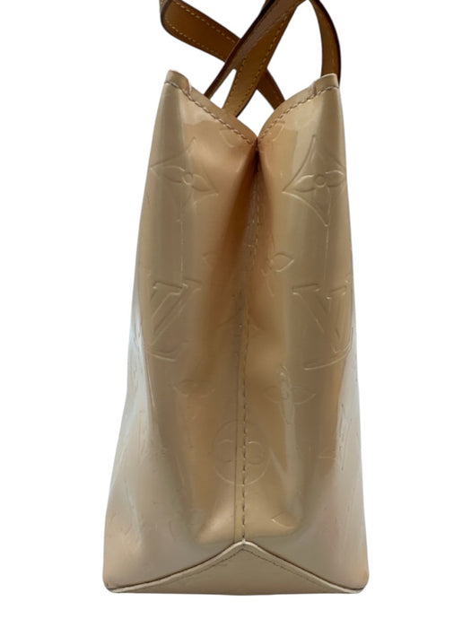Louis Vuitton Cream & Brown Patent Leather Top Handles Open Top Monogram Bag Cream & Brown / XS