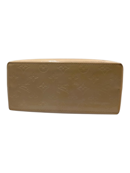 Louis Vuitton Cream & Brown Patent Leather Top Handles Open Top Monogram Bag Cream & Brown / XS