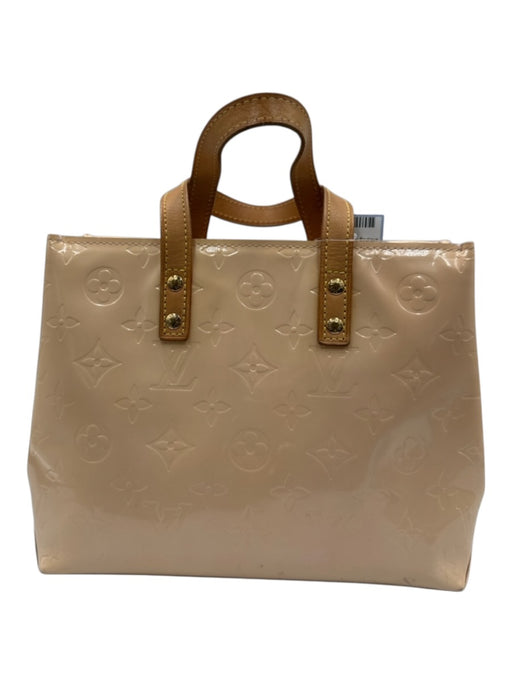 Louis Vuitton Cream & Brown Patent Leather Top Handles Open Top Monogram Bag Cream & Brown / XS