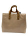 Louis Vuitton Cream & Brown Patent Leather Top Handles Open Top Monogram Bag Cream & Brown / XS