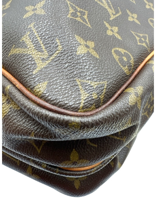 Louis Vuitton Brown Coated Canvas Adjustable Strap LV Monogram Gold Hardware Bag Brown / L