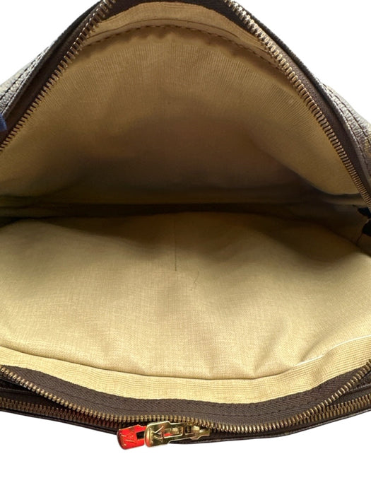 Louis Vuitton Brown Coated Canvas Adjustable Strap LV Monogram Gold Hardware Bag Brown / L