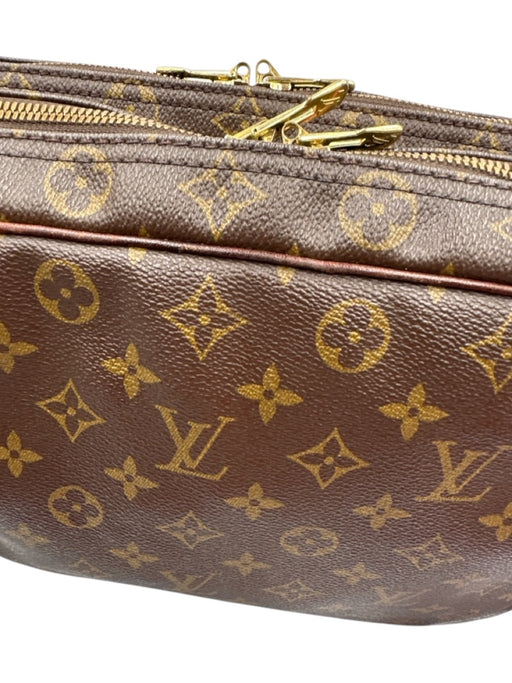Louis Vuitton Brown Coated Canvas Adjustable Strap LV Monogram Gold Hardware Bag Brown / L