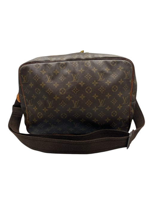 Louis Vuitton Brown Coated Canvas Adjustable Strap LV Monogram Gold Hardware Bag Brown / L
