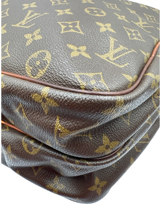 Louis Vuitton Brown Coated Canvas Adjustable Strap LV Monogram Gold Hardware Bag Brown / L