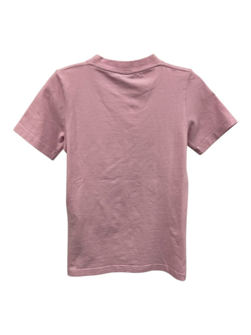 Balenciaga Size L Light Pink & White Cotton Blend Short Sleeve Fitted Top Light Pink & White / L