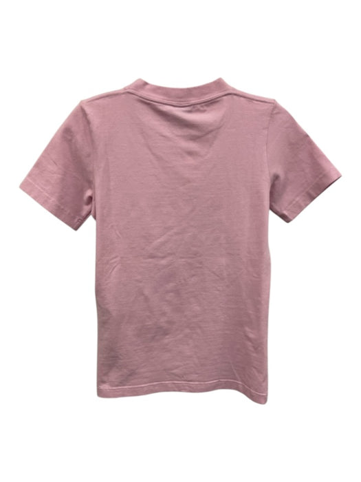 Balenciaga Size L Light Pink & White Cotton Blend Short Sleeve Fitted Top Light Pink & White / L