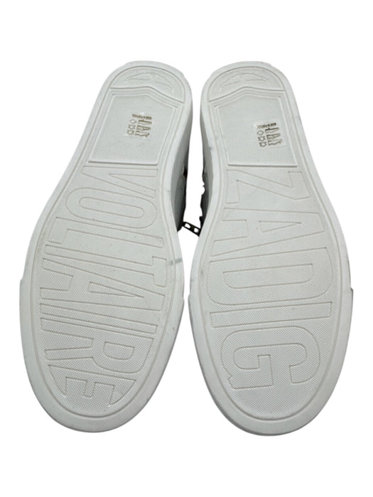Zadig & Voltaire Shoe Size 41 White Leather Upper Crinkle Side Zip Sneakers White / 41