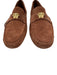 Versace Shoe Size 41 Brown Leather Upper Suede Logo Slip On Driving Loafers Brown / 41